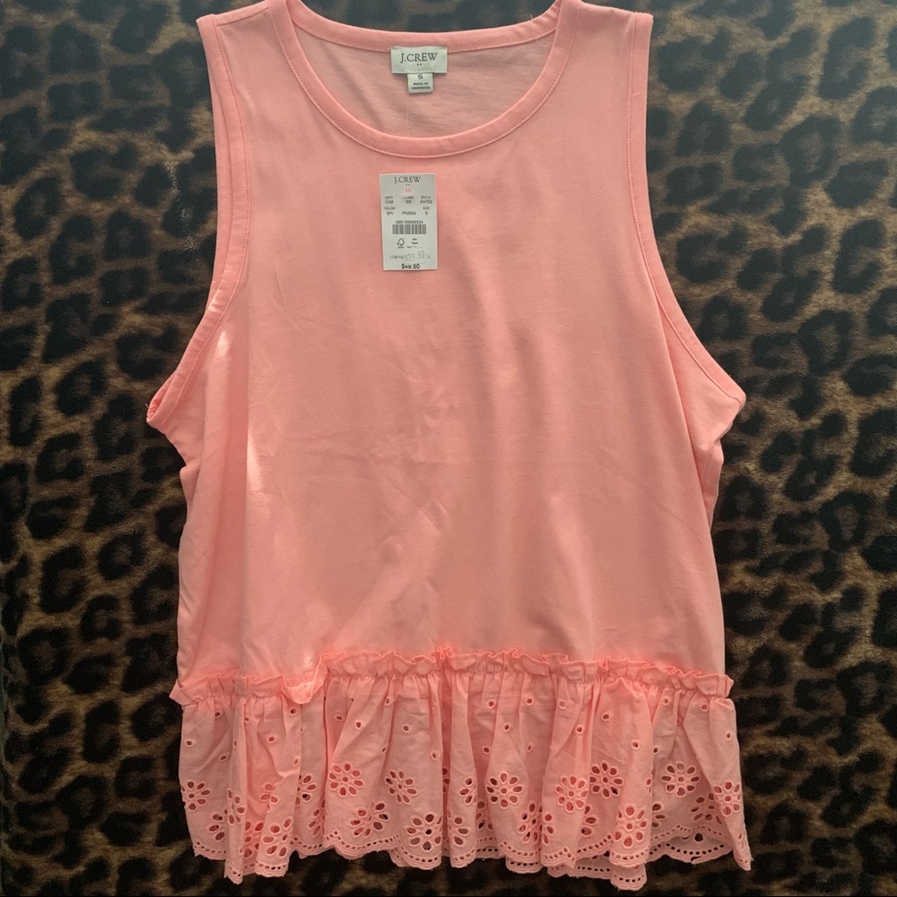 J. Crew Factory pastor pink tank